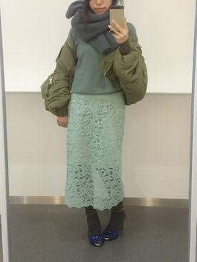 「ICB（アイシービー）のアイテム（シューズ）」を使った、kikiさん（レディース・158cm）の冬コーディネート