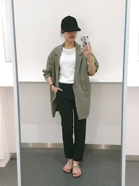 「ICB（アイシービー）のアイテム（ジャケット/アウター）」を使った、kikiさん（レディース・158cm）の春コーディネート