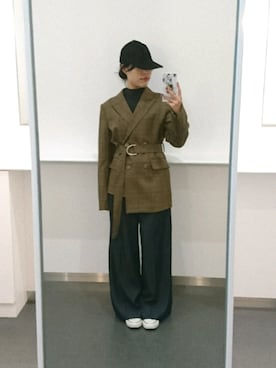 「ANDERSSON BELL（アンダースンベル）のアイテム（ジャケット/アウター）」を使った、kikiさん（レディース・158cm）の秋コーディネート