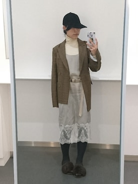 「ANDERSSON BELL（アンダースンベル）のアイテム（ジャケット/アウター）」を使った、kikiさん（レディース・158cm）の秋コーディネート