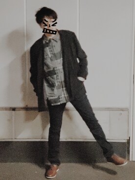 「GU（ジーユー）の（GU）スキニーフィットジーンズ（MEN ⁄ ジーンズ）」を使った、tummyshigeさん（メンズ・176cm）の秋コーディネート