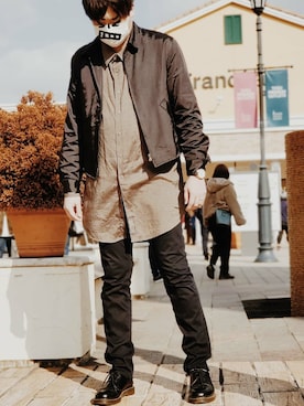 「Paul Smith（ポールスミス）のアイテム（ブルゾン）」を使った、tummyshigeさん（メンズ・176cm）の冬コーディネート