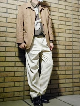 「Paul Smith（ポールスミス）のアイテム（ステンカラーコート）」を使った、tummyshigeさん（メンズ・176cm）の冬コーディネート
