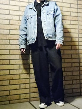 「WARNER BROS.（ワーナーブラザース）のアイテム」を使った、tummyshigeさん（メンズ・176cm）の冬コーディネート