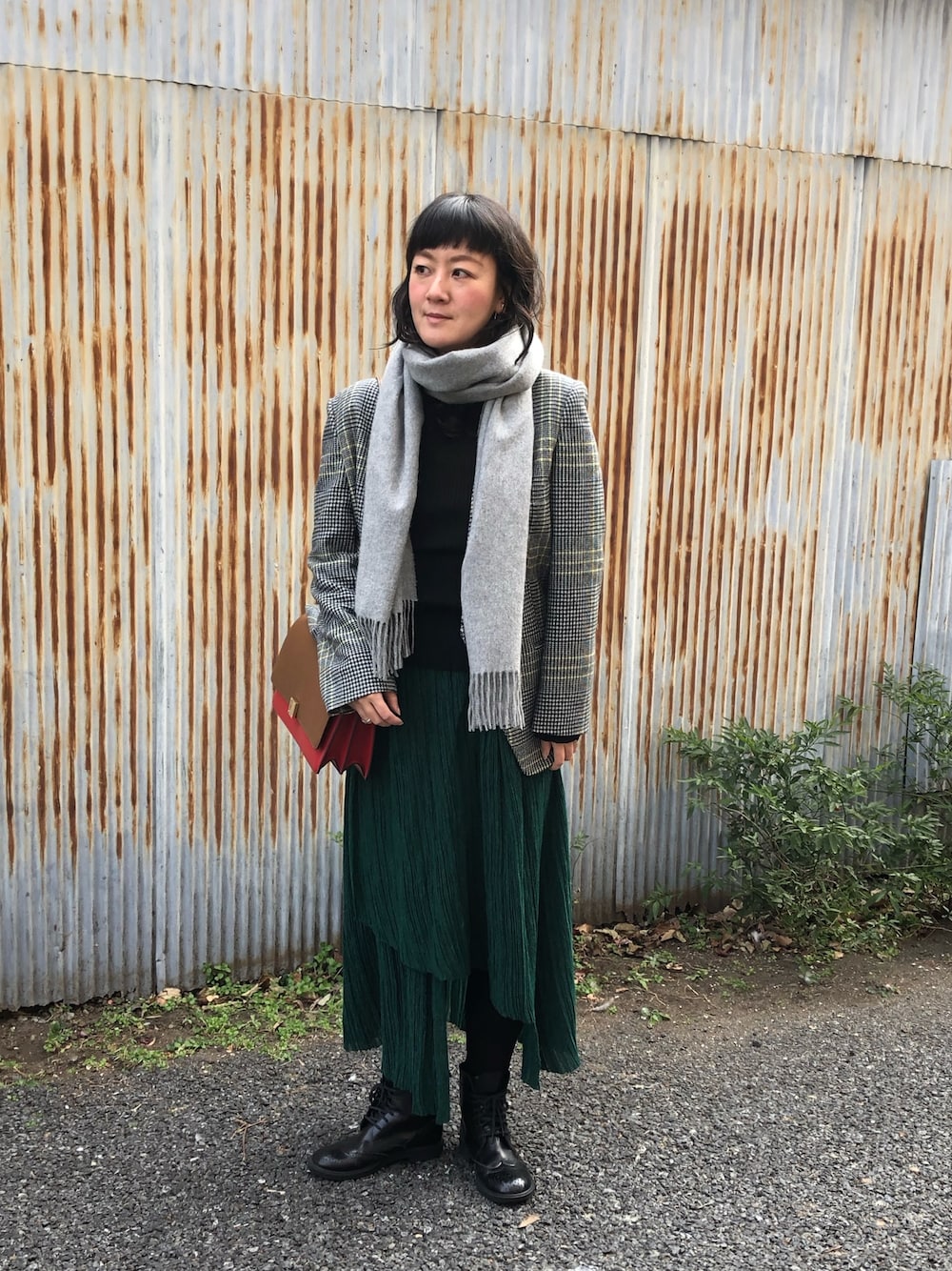 THE SHINZONEのノーカラージャケットを使った人気ファッション