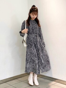 「アニマル」｜「アイテム（その他）」を使った、はるひまるさん（レディース・158cm）の秋コーディネート