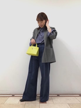 「ASTRAET（アストラット）のアイテム（ジャケット/アウター）」を使った、KUMIEさん（レディース・159cm）の秋コーディネート