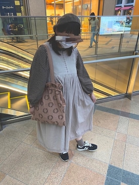 「ベレー帽推奨委員会」｜「アイテム（ワンピース/ドレス）」を使った、⋈ 𝕞𝕖𝕚 ⋈さん（レディース・155cm）の秋コーディネート