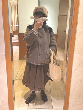 「ハイトーンカラー」｜「アイテム（その他アウター）」を使った、⋈ 𝕞𝕖𝕚 ⋈さん（レディース・155cm）の冬コーディネート