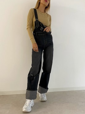 「Coming soon…」｜「アイテム（サロペット/オーバーオール）」を使った、はるちょすさん（レディース・163cm）の秋コーディネート