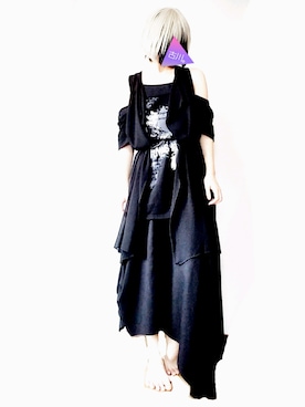 「ALGONQUINS（アルゴンキン）のアイテム（スカート）」を使った、フルカワコアキさん（レディース・155cm）の夏コーディネート