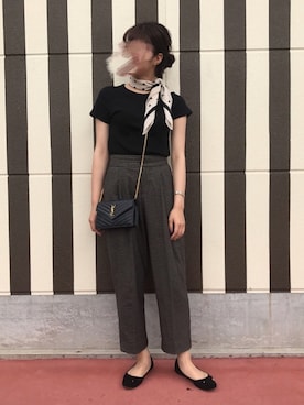 「Saint Laurent（サンローラン）のアイテム（腕時計）」を使った、h i m e n oさん（レディース・160cm）の秋コーディネート