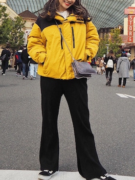 「USJ」｜「アイテム（ブルゾン）」を使った、Saeさん（レディース・161cm）の春コーディネート