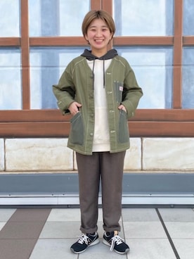 「SMITH'S（スミス）のアイテム（ジャケット/アウター）」を使った、coen AYAKAさん（レディース・149cm）の冬コーディネート