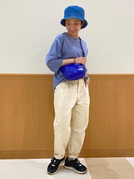 「coen（コーエン）のアイテム（帽子）」を使った、coen AYAKAさん（レディース・149cm）の春コーディネート