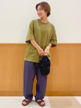 「涼しくて軽い「涼・軽パンツ」」｜coen AYAKAさん（レディース・149cm）の夏コーディネート