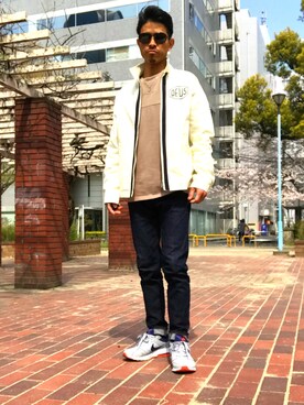 「爽やかコーデ」｜「アイテム（その他アウター）」を使った、シンイチさん（メンズ・171cm）の春コーディネート