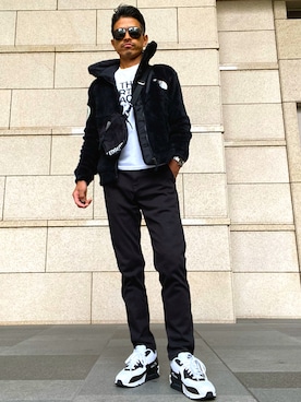 「ザノースフェイス」｜「アイテム（ブルゾン）」を使った、シンイチさん（メンズ・171cm）の秋コーディネート