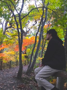 「紅葉コーデ」｜「アイテム（ジャケット/アウター）」を使った、TOWさん（メンズ・168cm）の秋コーディネート