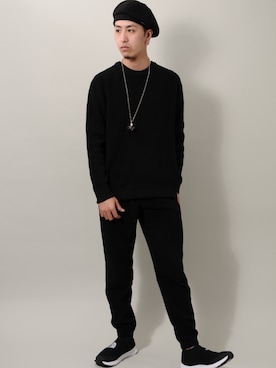 「GU（ジーユー）のアイテム（スウェットパンツ）」を使った、Masao.さん（メンズ・170cm）の春コーディネート