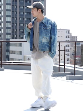 「FILA（フィラ）のアイテム（スニーカー）」を使った、Masao.さん（メンズ・170cm）の春コーディネート