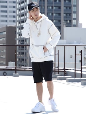 「FILA（フィラ）のアイテム（スニーカー）」を使った、Masao.さん（メンズ・170cm）の春コーディネート