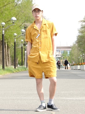 「コーデュロイパンツ」｜「アイテム（セットアップ）」を使った、Masao.さん（メンズ・170cm）の春コーディネート