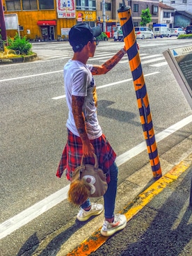 「muta（ムータ）のアイテム（バッグ）」を使った、じゃすびさん（メンズ・164cm）の春コーディネート