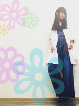 「ハンチング」｜「アイテム（シャツワンピース）」を使った、Misakiさん（レディース・164cm）の夏コーディネート