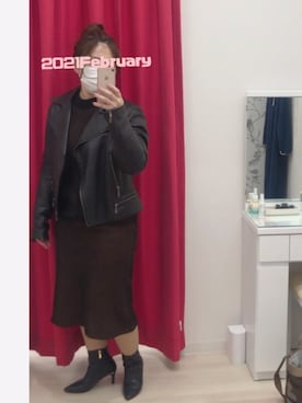 「ICB（アイシービー）のアイテム」を使った、fumiさん（レディース・154cm）の冬コーディネート