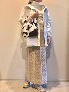 「ラテコーデ」｜「アイテム（ジャケット/アウター）」を使った、minさん（レディース・163cm）の秋コーディネート