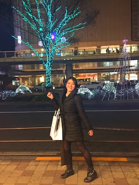 「MARC JACOBS（マークジェイコブス）のアイテム（シューズ）」を使った、さかゆかさん（レディース・169cm）の冬コーディネート