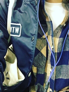 「wtaps」｜「アイテム（その他アウター）」を使った、SHOMAさん（メンズ・175cm）の冬コーディネート