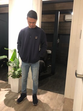 「COMME CA ISM（コムサイズム）のアイテム（スウェット）」を使った、HKRさん（メンズ・170cm）の夏コーディネート