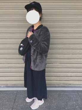 「ストリート服が好き」｜「アイテム（その他アウター）」を使った、マサコさん（レディース・155cm）の秋コーディネート