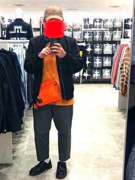 「ZARA（ザラ）のアイテム（ナイロンジャケット）」を使った、parikuraimuさん（メンズ・170cm）の秋コーディネート