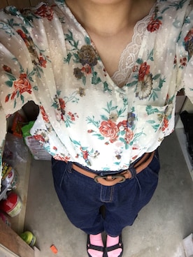 「Teva（テバ）のTeva / プラットフォーム ユニバーサル（サンダル）」を使った、meeさん（レディース・149cm）の春コーディネート