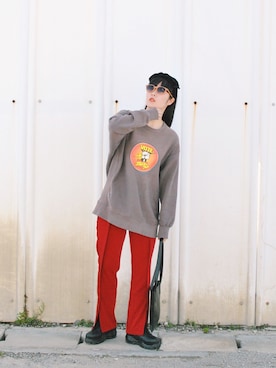 「Hのアイテム（バッグ）」を使った、いとみささん（レディース・165cm）の春コーディネート