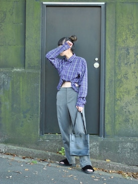 「Hのアイテム（バッグ）」を使った、いとみささん（レディース・165cm）の春コーディネート