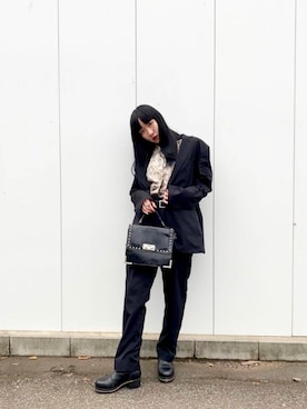 「アイテム（フォーマルスーツ/小物）」を使った、いとみささん（レディース・165cm・10代）の冬コーディネート