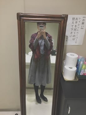 「トイレから失礼しやす」｜「アイテム（シャツワンピース）」を使った、ユッピさん（レディース・165cm）の秋コーディネート