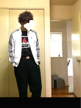 「アイテム（ジャージ）」を使った、こーさん（メンズ・180cm・10代）の春コーディネート