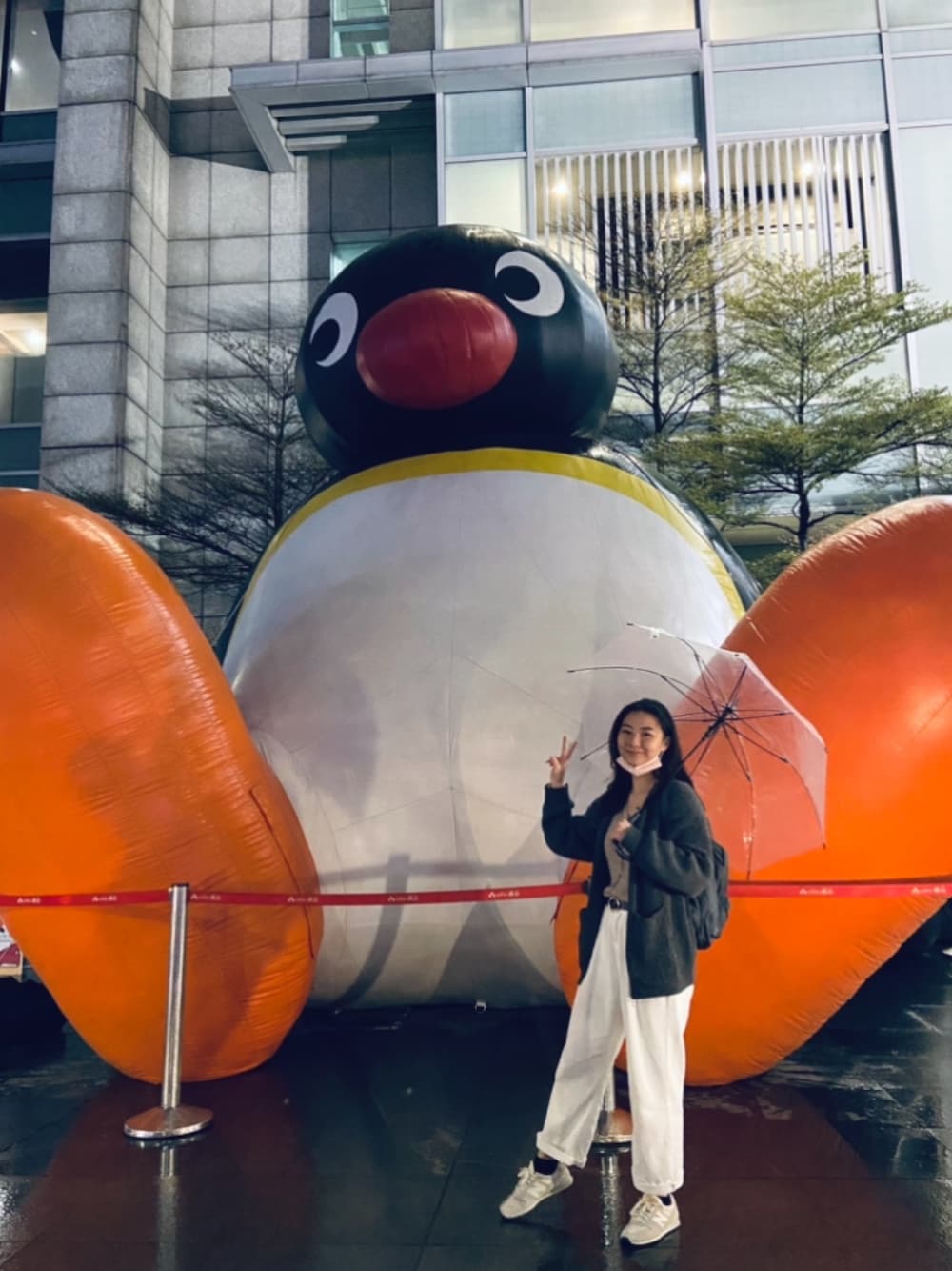 「TAIPEI」｜「ypccのアイテム（ダッフルコート、グレー系）」を使った、Chiu Yu Wenさん（レディース・160cm）の春コーディネートの1枚目の写真