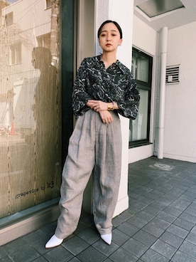 「G.V.G.V.（ジーヴィージーヴィー）のアイテム（その他シューズ）」を使った、risako fujieさん（レディース・153cm）の春コーディネート