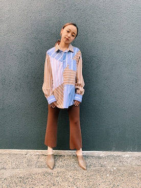 「G.V.G.V.（ジーヴィージーヴィー）のアイテム（その他シューズ）」を使った、risako fujieさん（レディース・153cm）の夏コーディネート