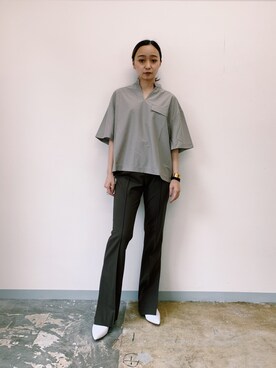 「G.V.G.V.（ジーヴィージーヴィー）のアイテム（その他シューズ）」を使った、risako fujieさん（レディース・153cm）の夏コーディネート