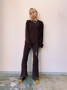 「G.V.G.V.（ジーヴィージーヴィー）のアイテム（レッグウェア）」を使った、risako fujieさん（レディース・153cm）の冬コーディネート