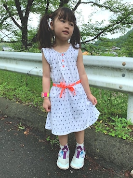 「Carter's（カーターズ）のアイテム（ワンピース/ドレス）」を使った、らーさんさん（キッズ・110cm）の夏コーディネート