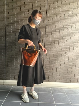 「DHOLIC（ディーホリック）のアイテム」を使った、らーさんさん（キッズ・110cm）の秋コーディネート