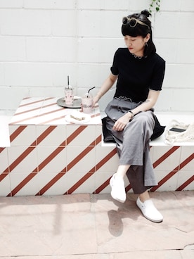 「MONKI（モンキ）のアイテム（ファッション雑貨）」を使った、d e e rさん（レディース・160cm）の夏コーディネート